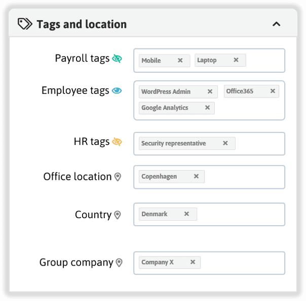 Tags and location feature in a time management platform by BitaBIZ
