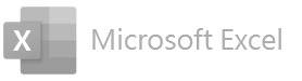 Microsoft Excel logo grayscale